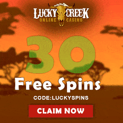 Lucky Creek Casino 30 free spins on Spin16 slots + $600 free chips